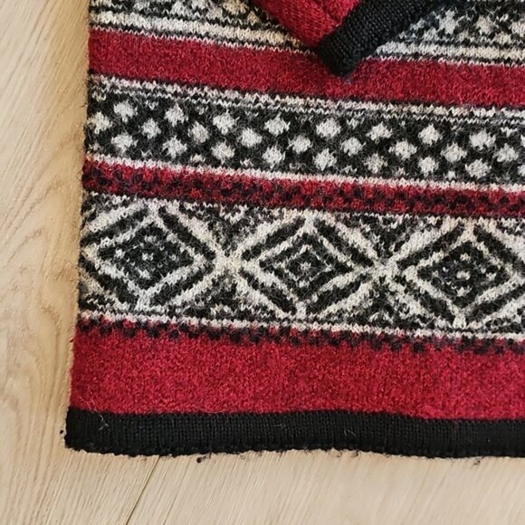 Vintage Cleo Nordic Wool Neuteral Cardigan Sweater Large - Picture 5 of 14